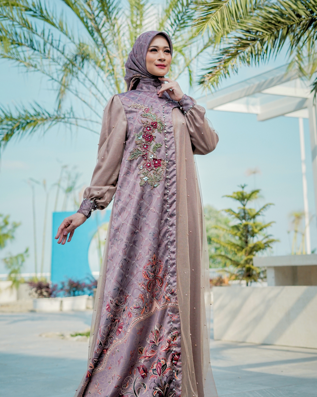 DAVINA DRESS - MOCHA BLIST