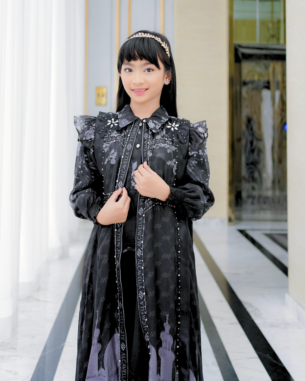 MAHEERA KIDS DRESS - BLACK