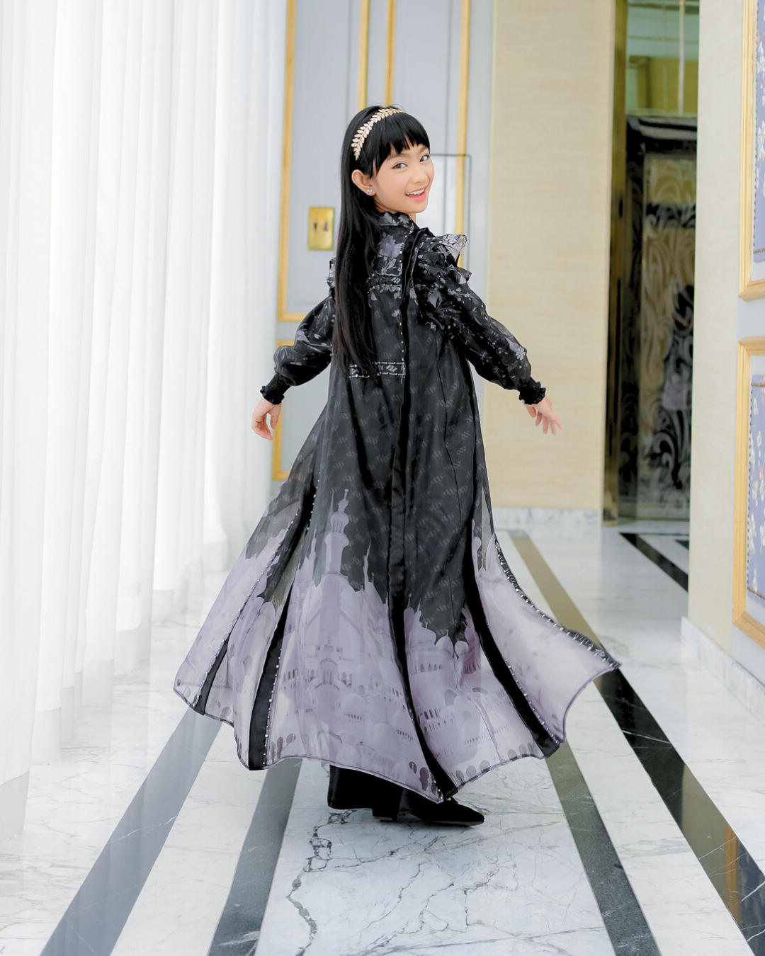 MAHEERA KIDS DRESS - BLACK