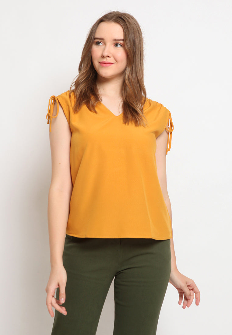 Sleveeless Ruched Top