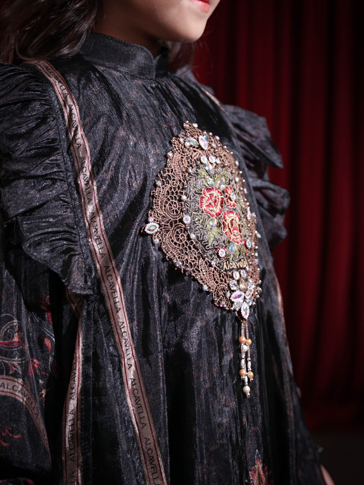 ELVARA KIDS DRESS - BLACK