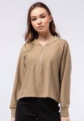 Loose Sweatshirt with Zipper