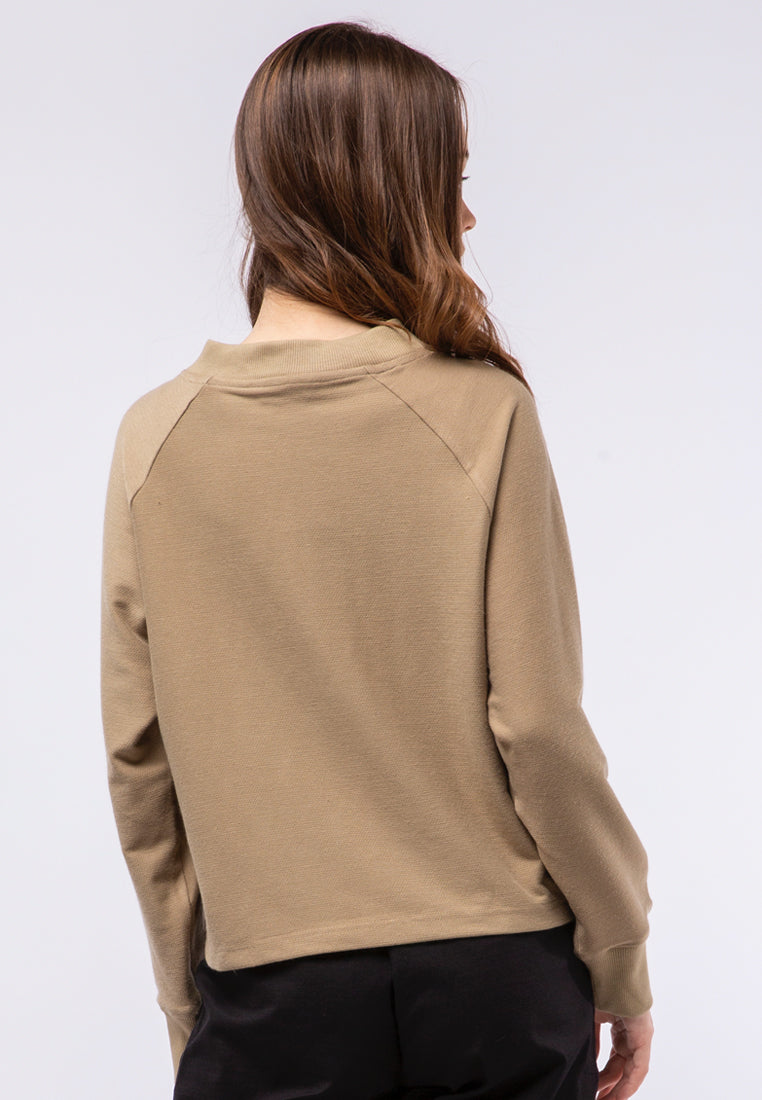Loose Sweatshirt with Zipper