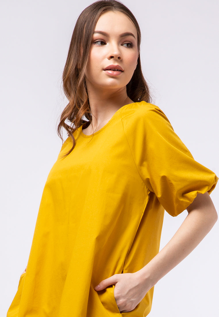 Puff Sleeve Loose Dress