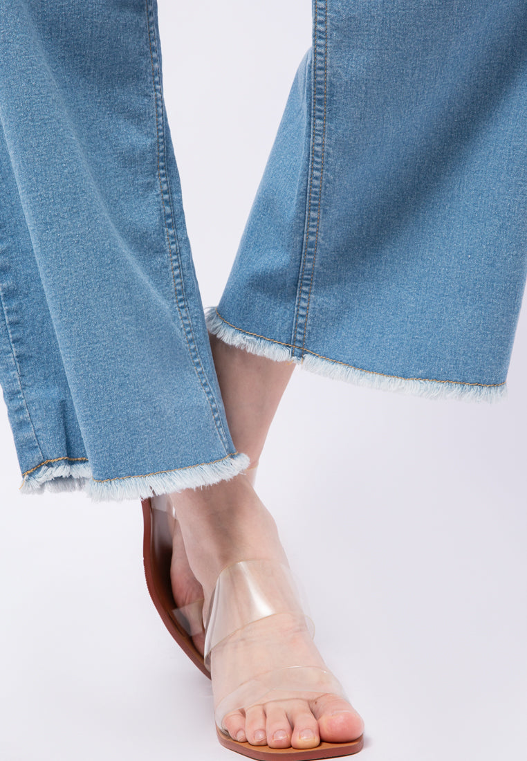 High Waist Straight Denim Pants