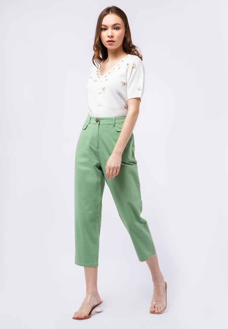 High Waist Straight Pants