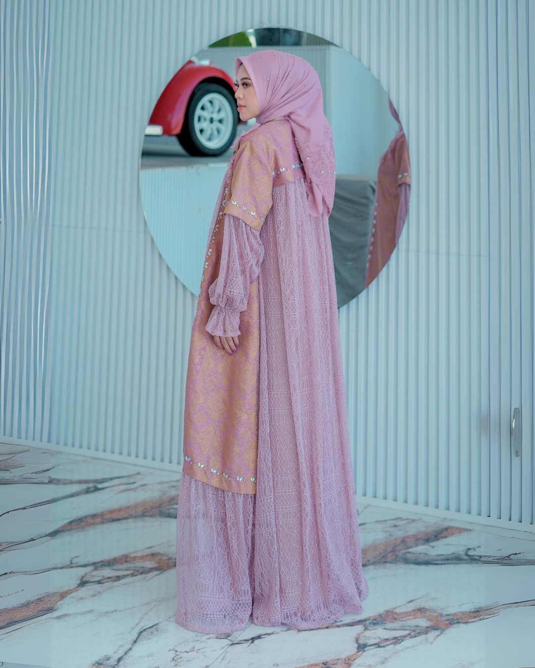 MADANIYA MIRAA DRESS - BLUSH PINK