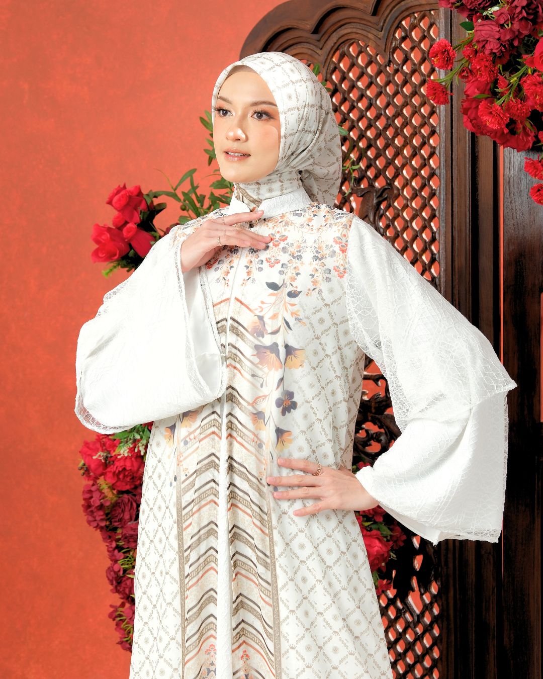 LAZEERA DRESS - BROKENWHITE