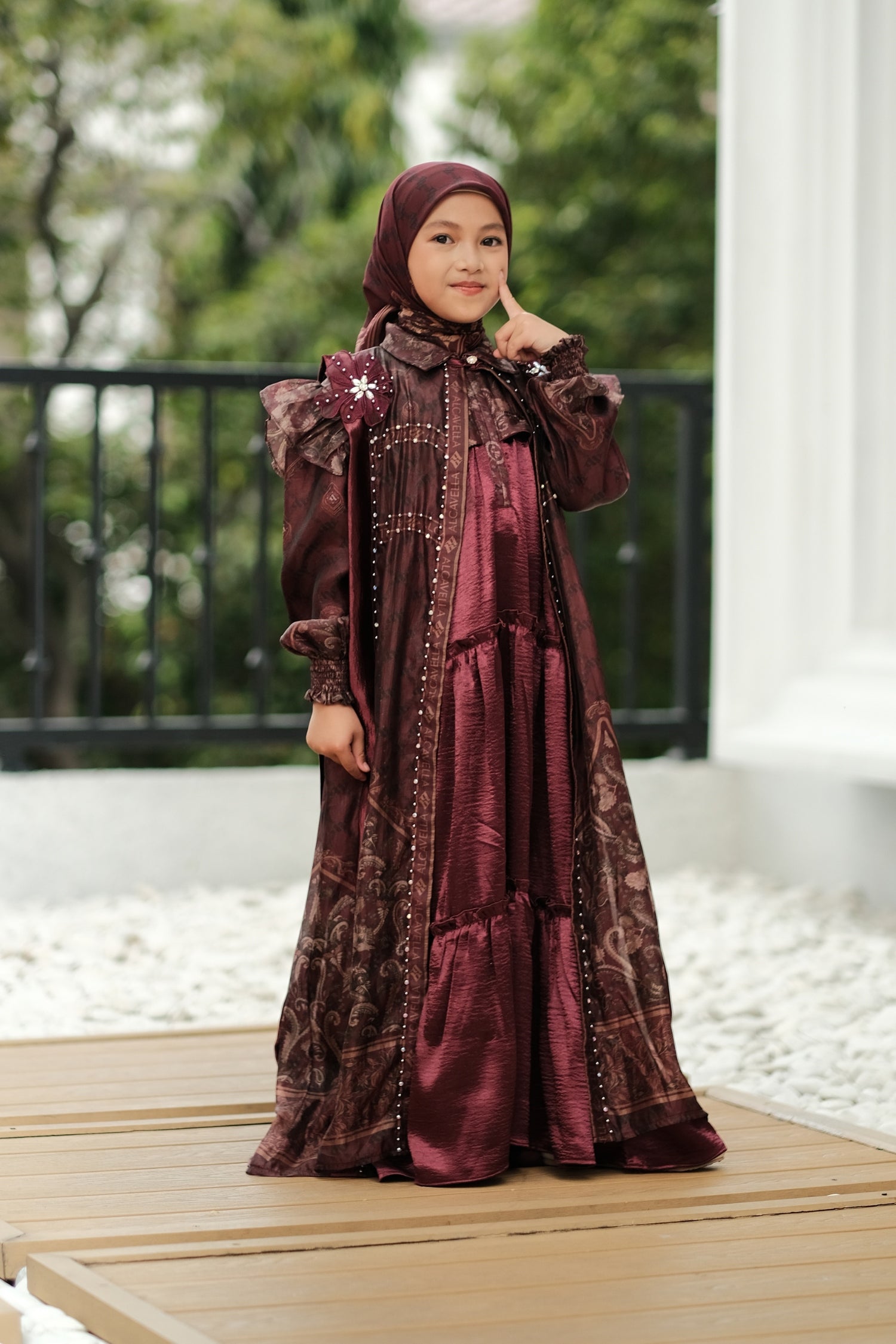 MAHEERA KIDS DRESS - MAROON