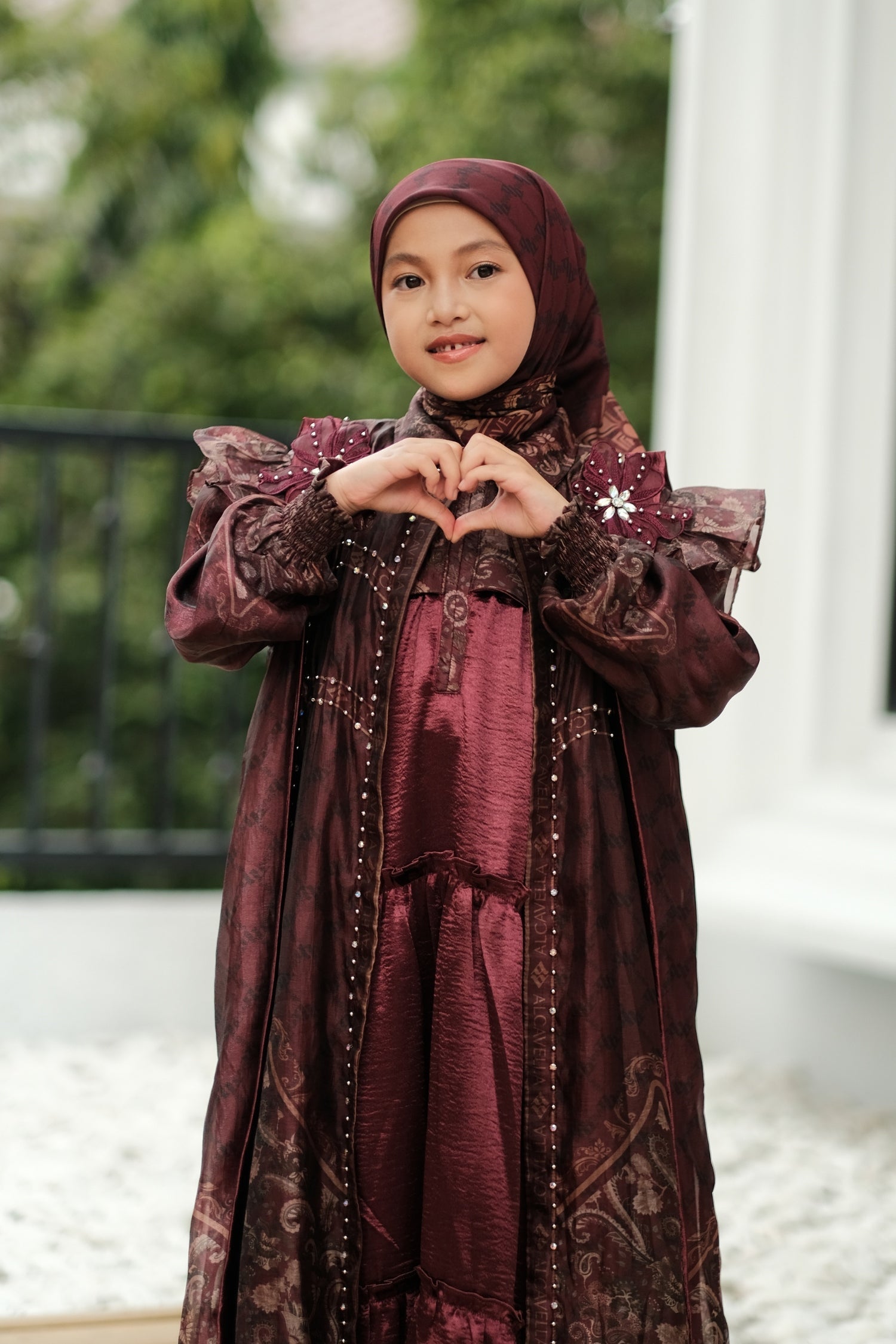 MAHEERA KIDS DRESS - MAROON