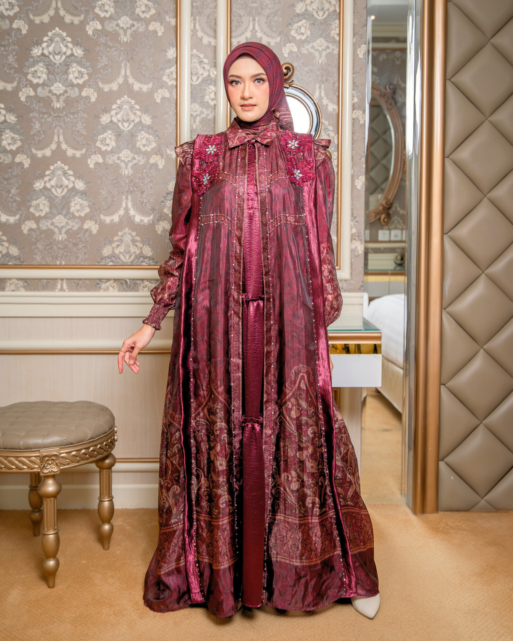MAHEERA DRESS - MAROON
