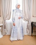 MAHEERA DRESS - WHITEBLUE