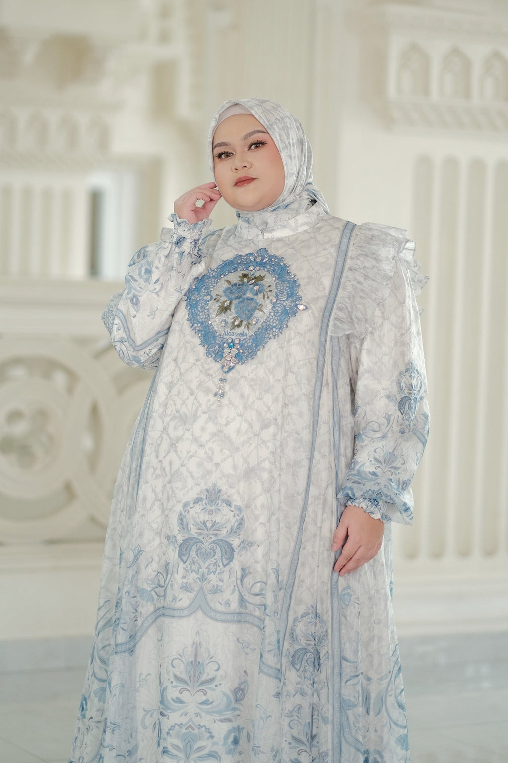 ELVARA DRESS - POWDERBLUE
