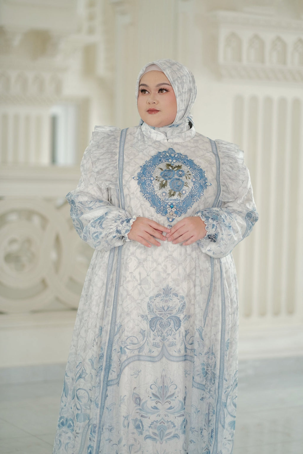 ELVARA DRESS - POWDERBLUE