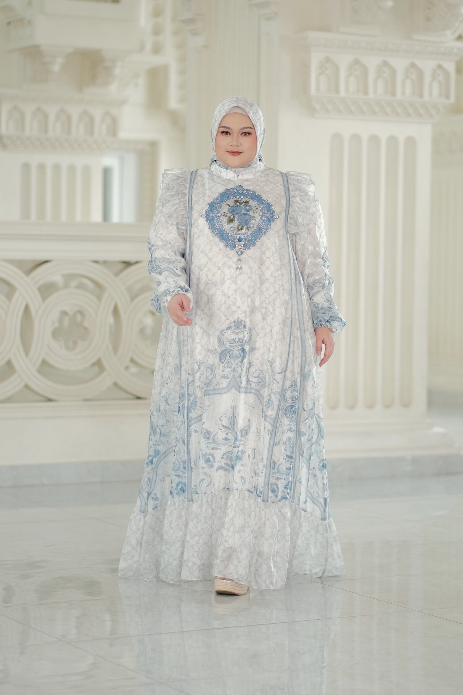 ELVARA DRESS - POWDERBLUE