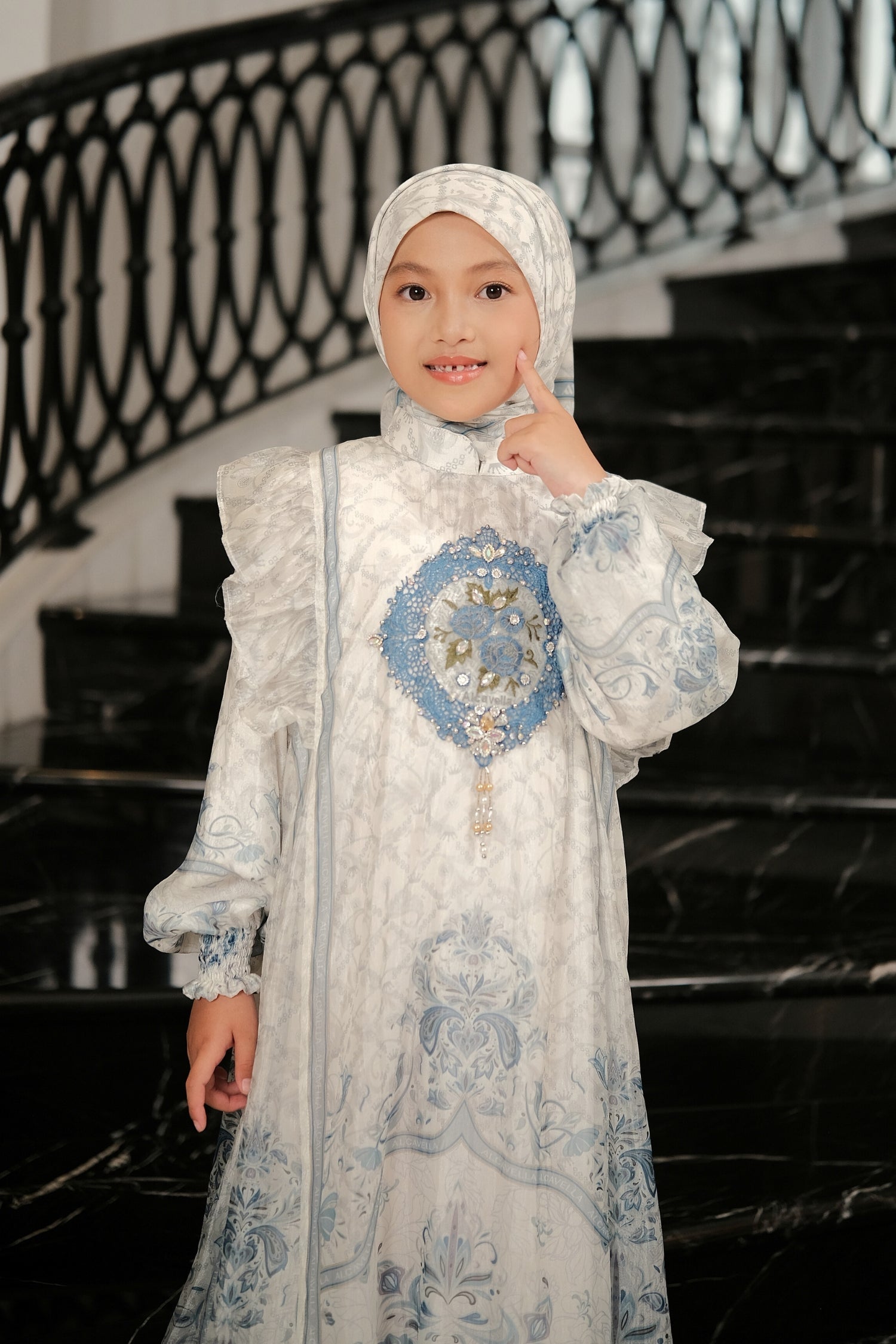 ELVARA KIDS DRESS - POWDERBLUE