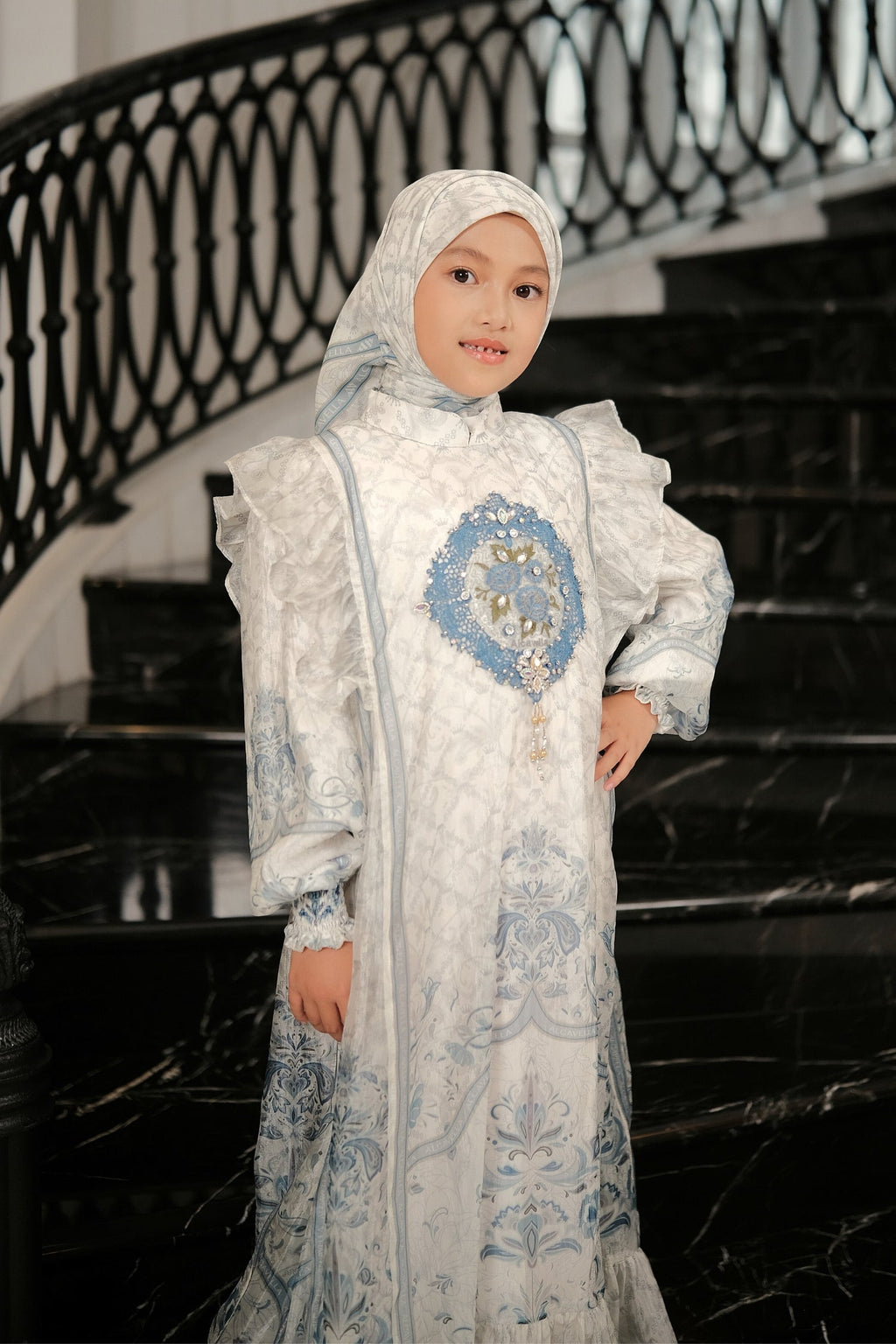 ELVARA KIDS DRESS - POWDERBLUE